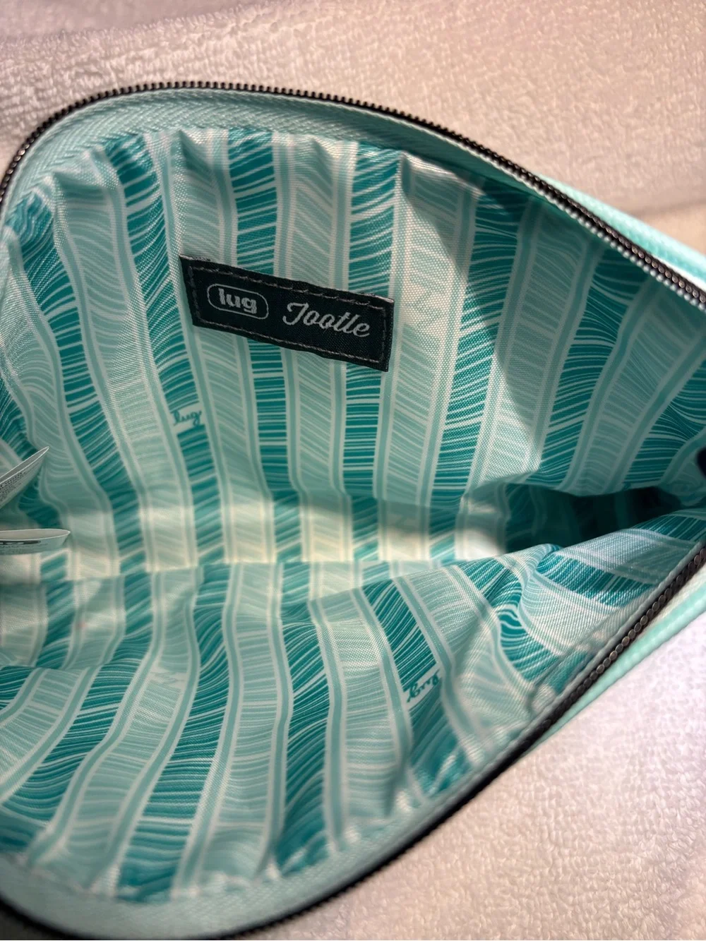 lug Aqua Striped Cosmetic Zip Pouch
